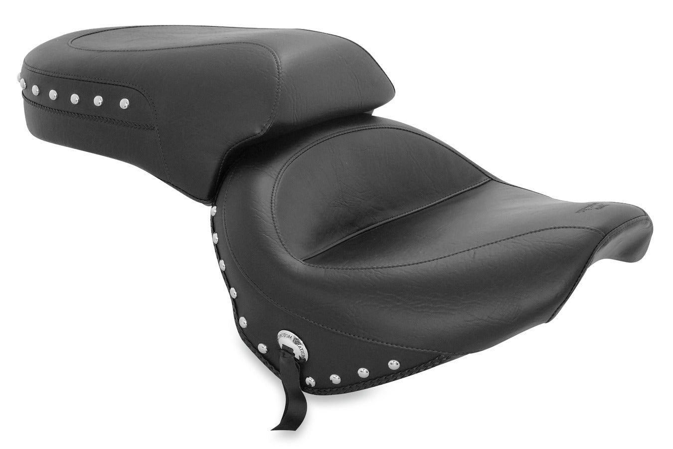 Wide Touring One-Piece, 2-Up Motorcycle Seat for Yamaha V-Star 650 Custom 1998-2016, V-Star 650 Classic 1998-2010, V-Star 650 Silverado 2003-2010
