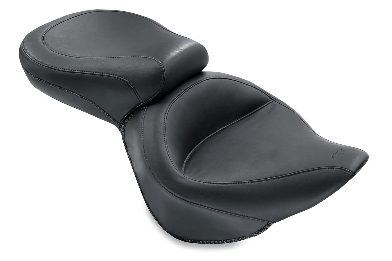 Wide Touring One-Piece, 2-Up Motorcycle Seat for Harley-Davidson Softail Wide Tire 2006-2017 (200mm)