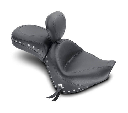 Wide Touring One-Piece, 2-Up Motorcycle Seat for Honda VT1300C Sabre 2010-2013, Stateline 2010-2016 & Interstate 2010-2015