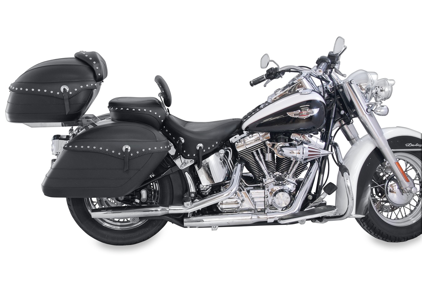 Wide Touring Solo Seat with Driver Backrest for Harley-Davidson Softail Wide Tire 2006-