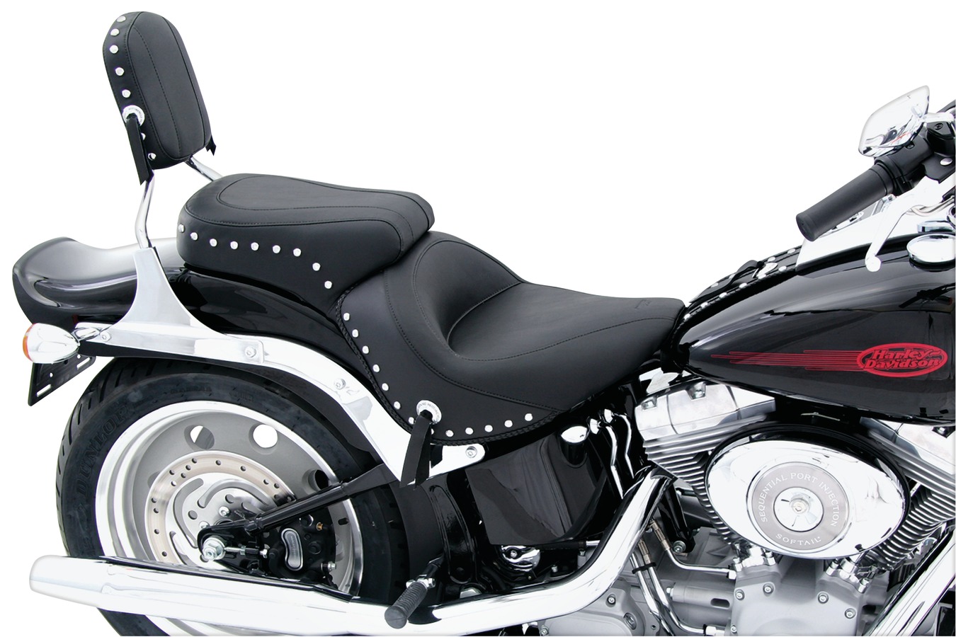 Standard Touring One-Piece Seat for Harley-Davidson Softail Wide Tire 2006-