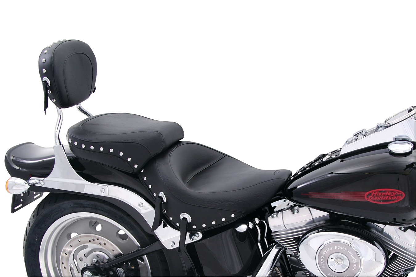Wide Touring One-Piece Seat for Harley-Davidson Softail Wide Tire 2006-