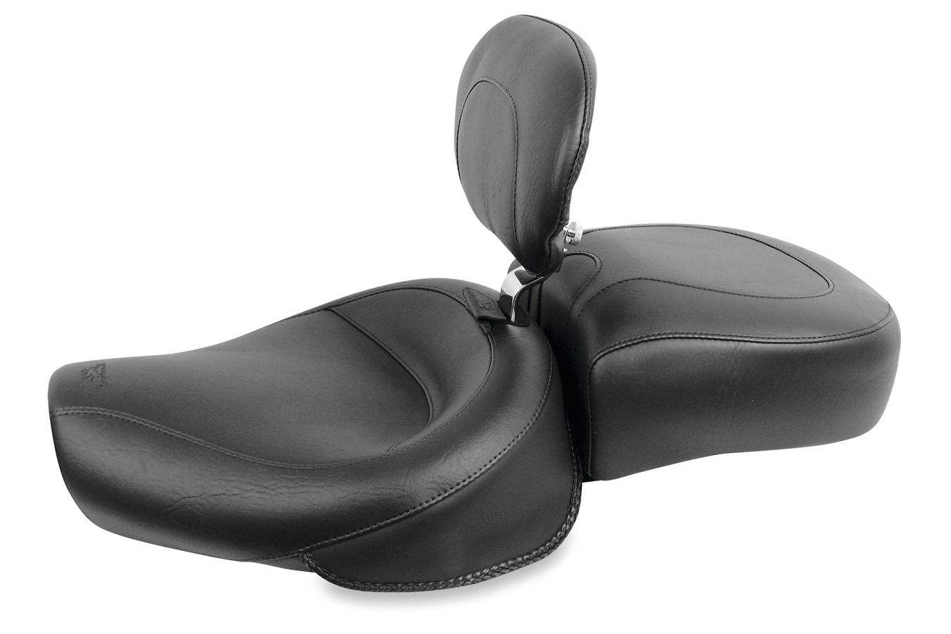 Wide Touring Solo Seat with Driver Backrest for Harley-Davidson Sportster 1982-