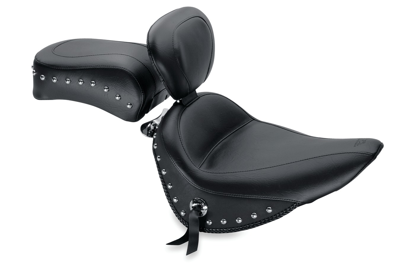 Standard Touring Solo Seat with Driver Backrest for Harley-Davidson Softail Softail Standard Rear Tire 2000-