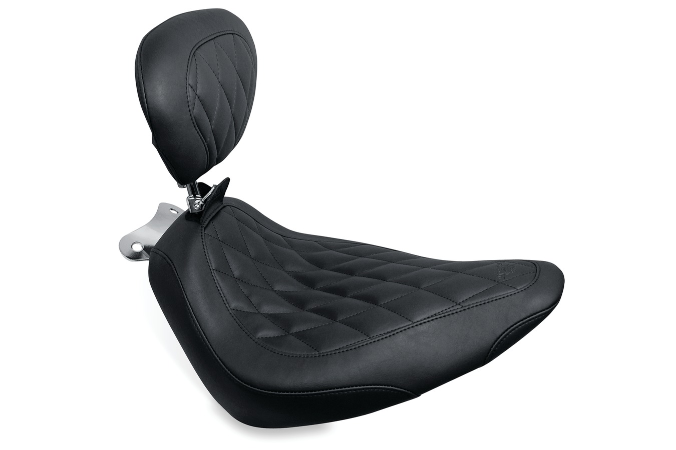 Wide Tripper™ Solo Seat with Driver Backrest for Harley-Davidson Softail Standard Rear Tire 2000-