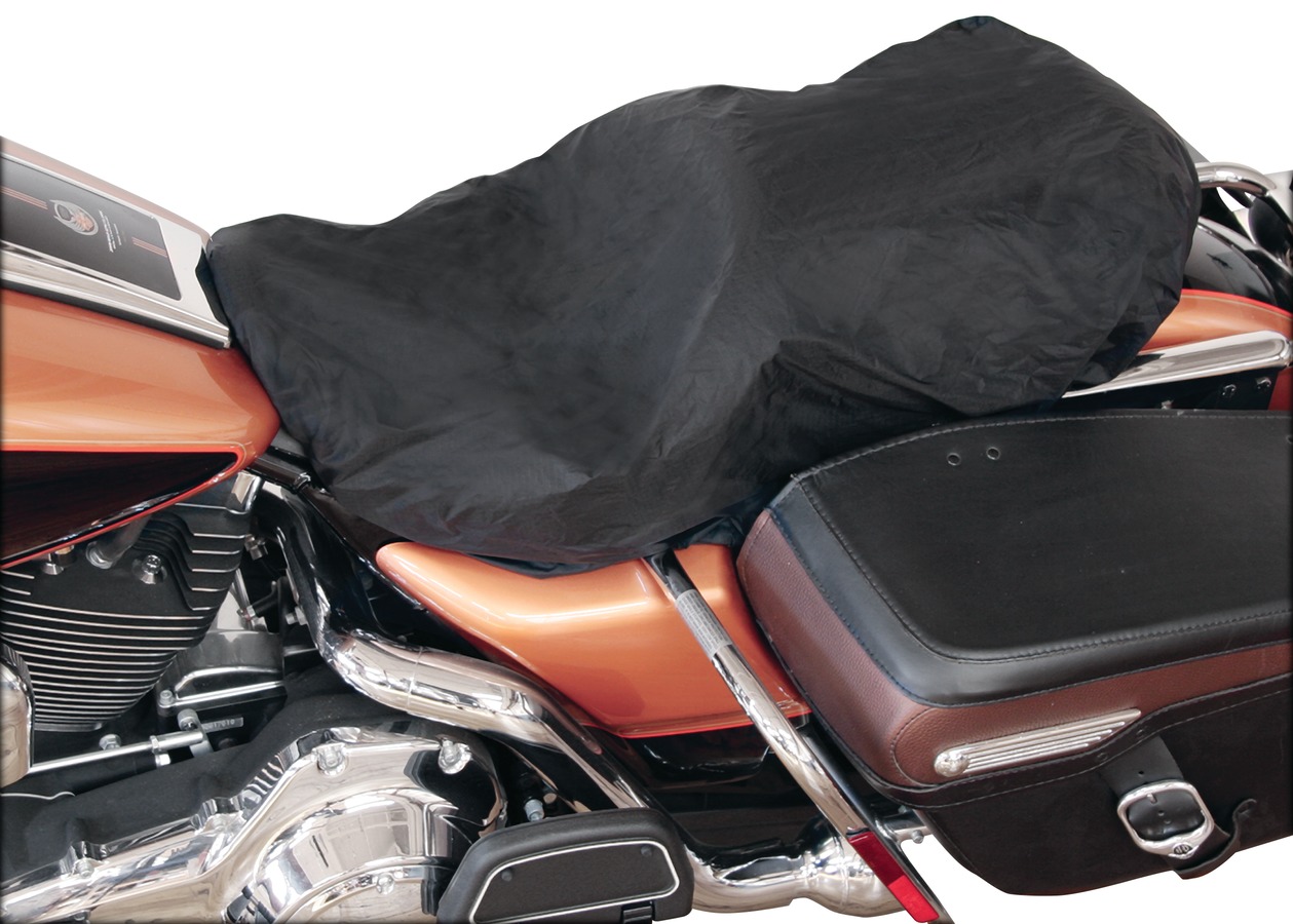 Rain Covers for Harley-Davidson Standard Two-up Seat, Original, Black