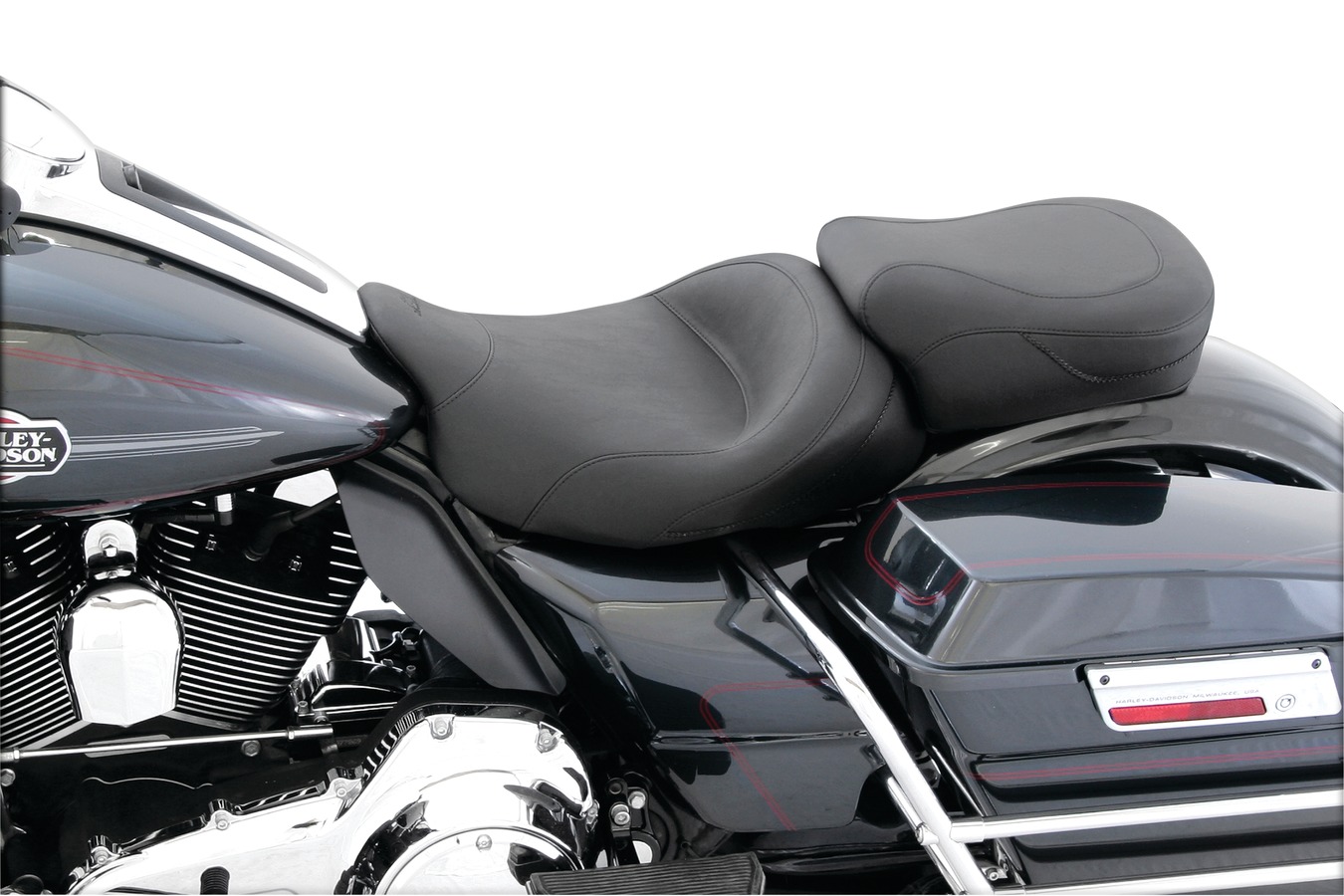 Standard Touring Solo Seat for Harley-Davidson Electra Glide Standard, Road Glide, Road King & Street Glide 2008-