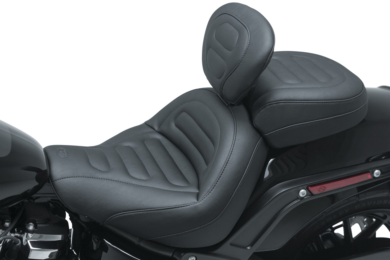 Standard Touring Solo Seat with Driver Backrest for Harley-Davidson Fat Bob 2018-