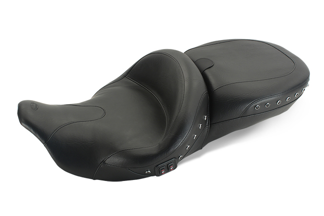 Super Touring Summit One-Piece Seat with Heat for Harley-Davidson Electra Glide Standard, Road Glide, Road King & Street Glide 2008-