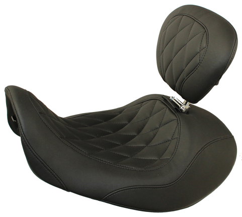 Wide Tripper™ Forward Solo Seat with Driver Backrest for Harley-Davidson Dyna 2006-