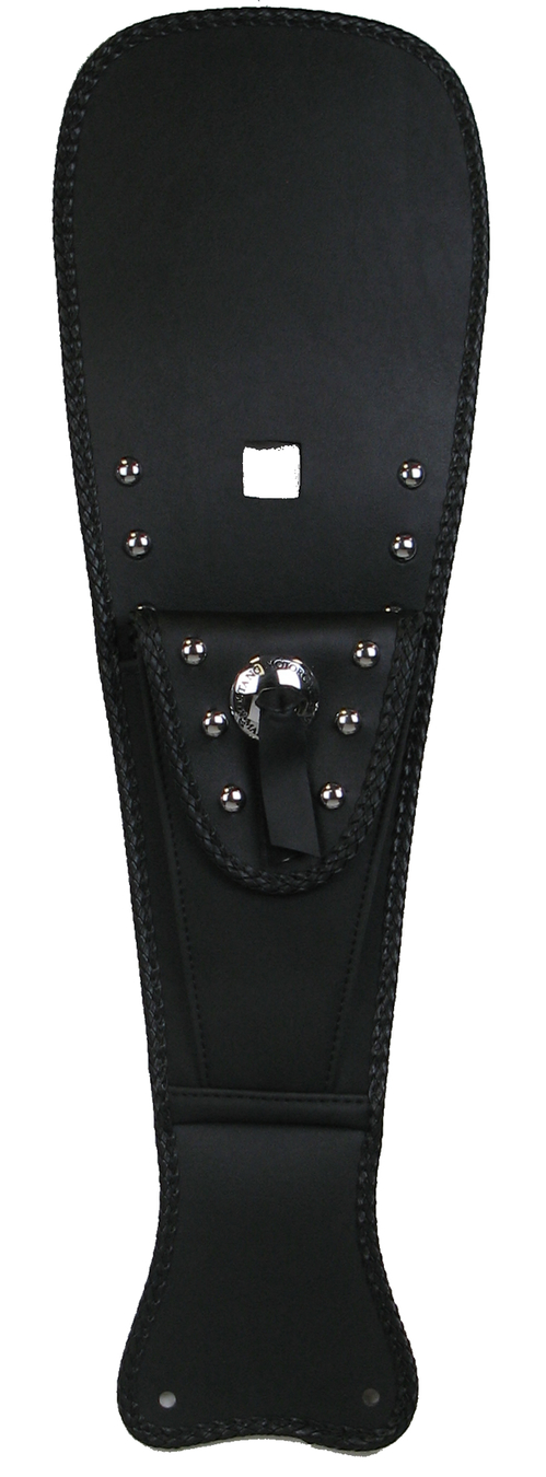 Tank Bib for Kawasaki VN1600 Classic & Nomad, Studded with Pouch with Concho, Black