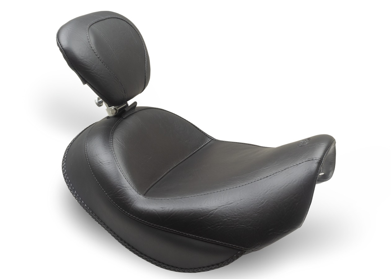 Wide Touring Solo with Driver Backrest for Suzuki Boulevard C90T 2015-2019, Black