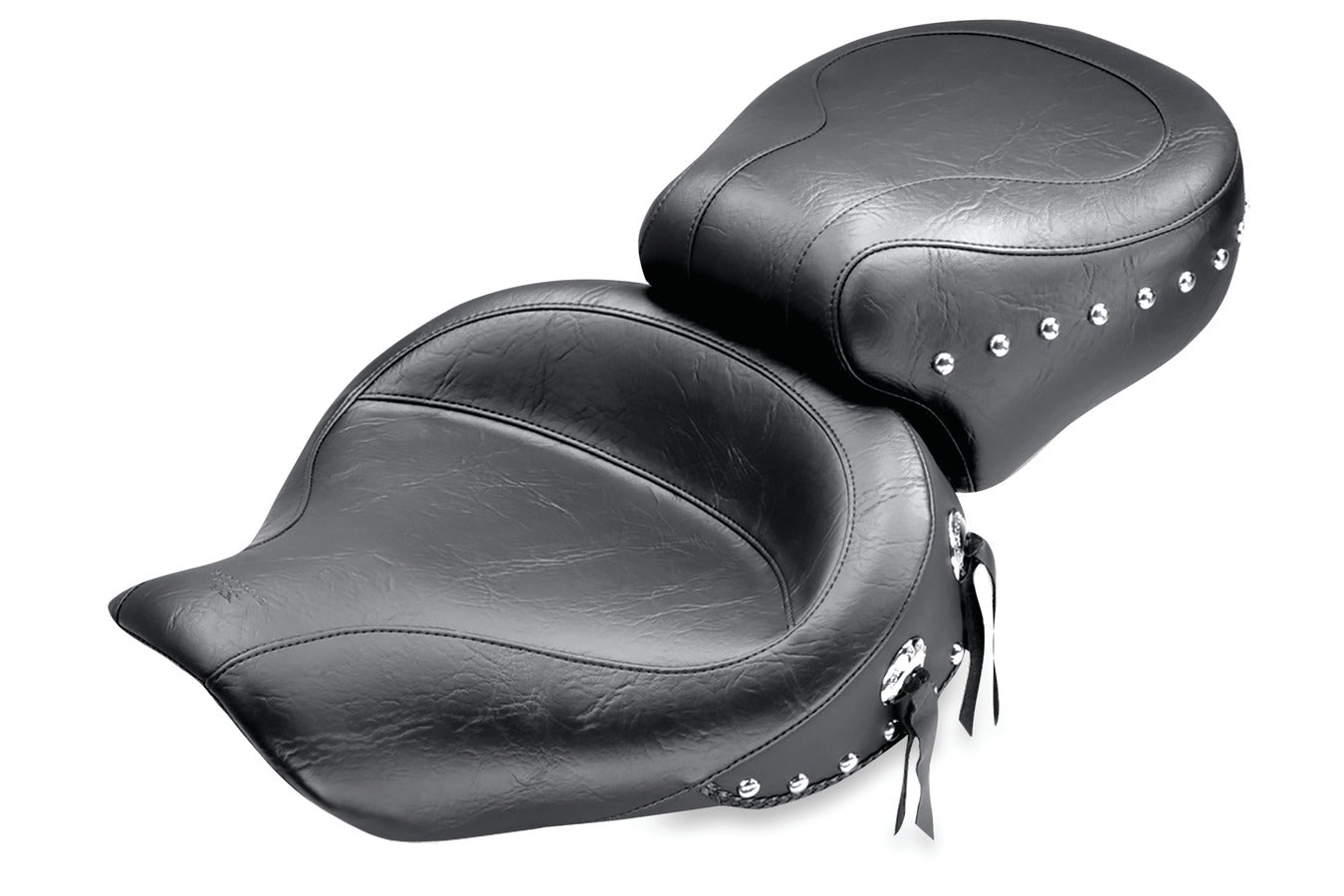 Wide Touring One-Piece, 2-Up Motorcycle Seat for Harley-Davidson Dyna Wide Glide 1996-2003