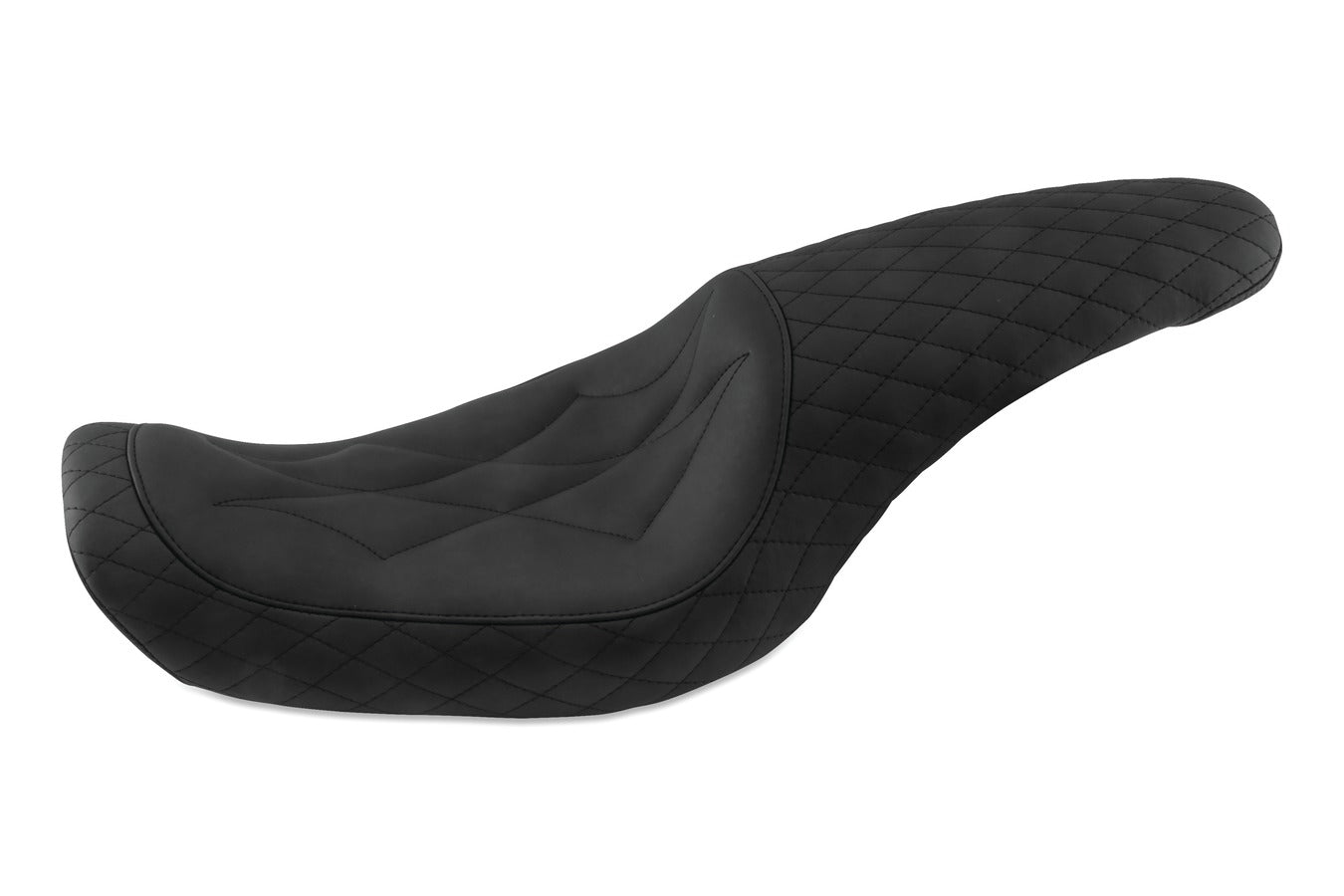 Revere Journey Diamond One-Piece, 2-Up Motorcycle Seat for Harley-Davidson Dyna 2006-2017