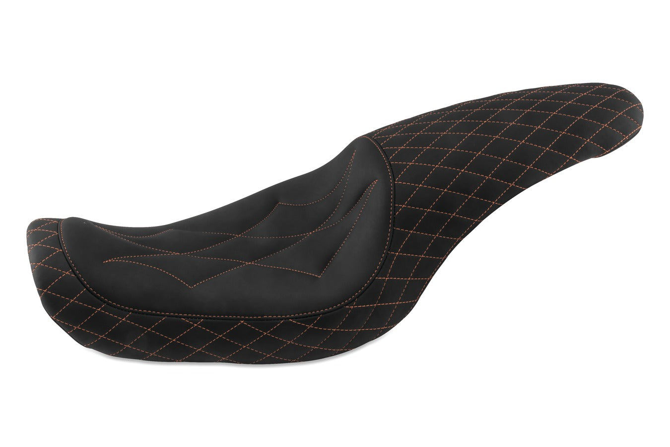 Revere Journey Diamond One-Piece, 2-Up Motorcycle Seat for Harley-Davidson Dyna 2006-2017