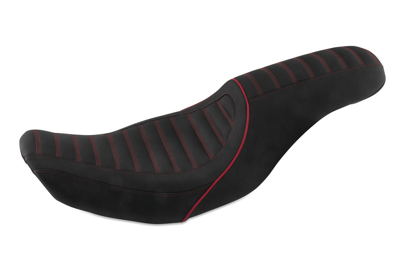Revere Journey Stripe One-Piece, 2-Up Motorcycle Seat for Harley-Davidson FL Touring 1997-2007