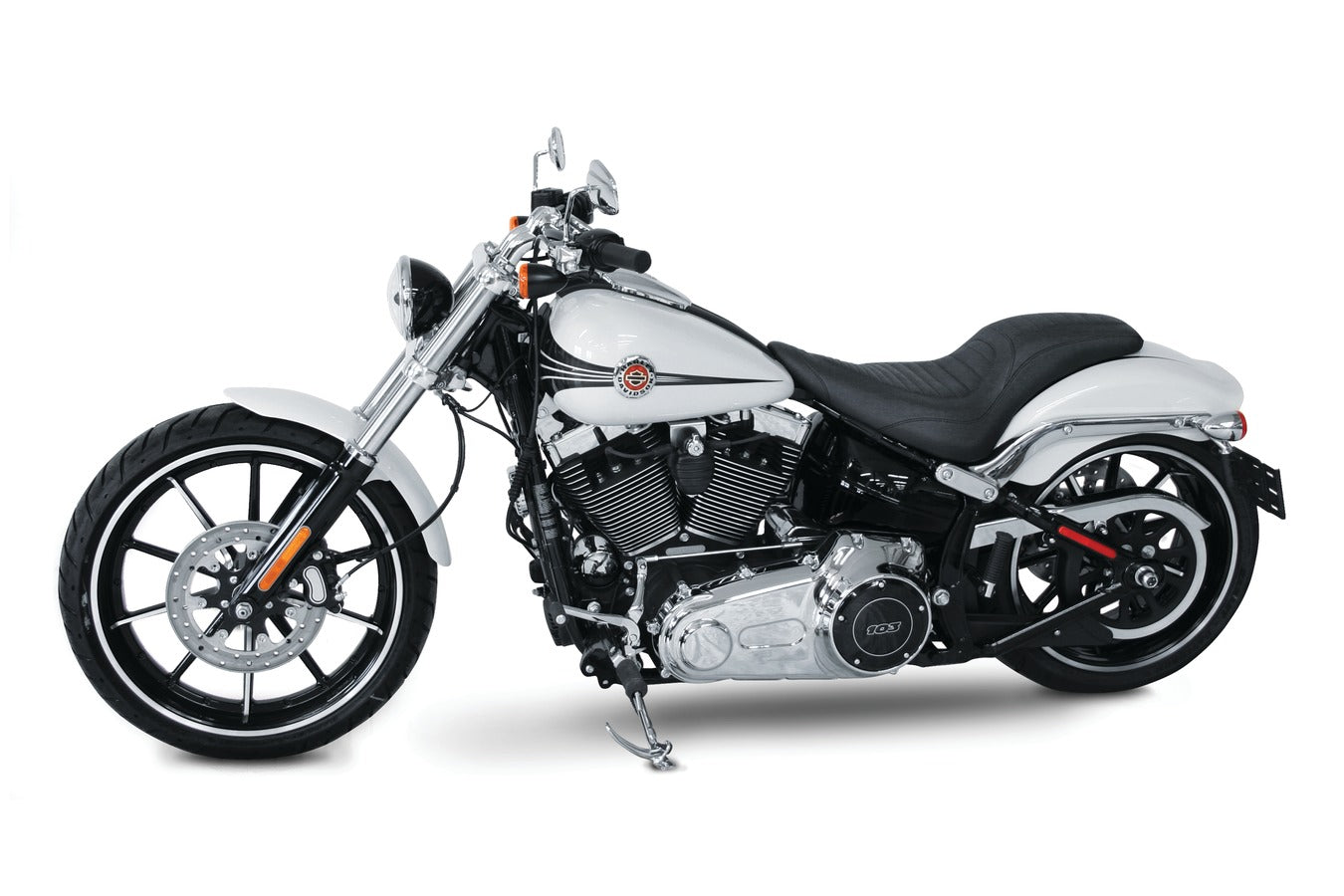 Tripper Fastback™ One-Piece, 2-Up Motorcycle Seat for Harley-Davidson Softail Breakout 2013-2017