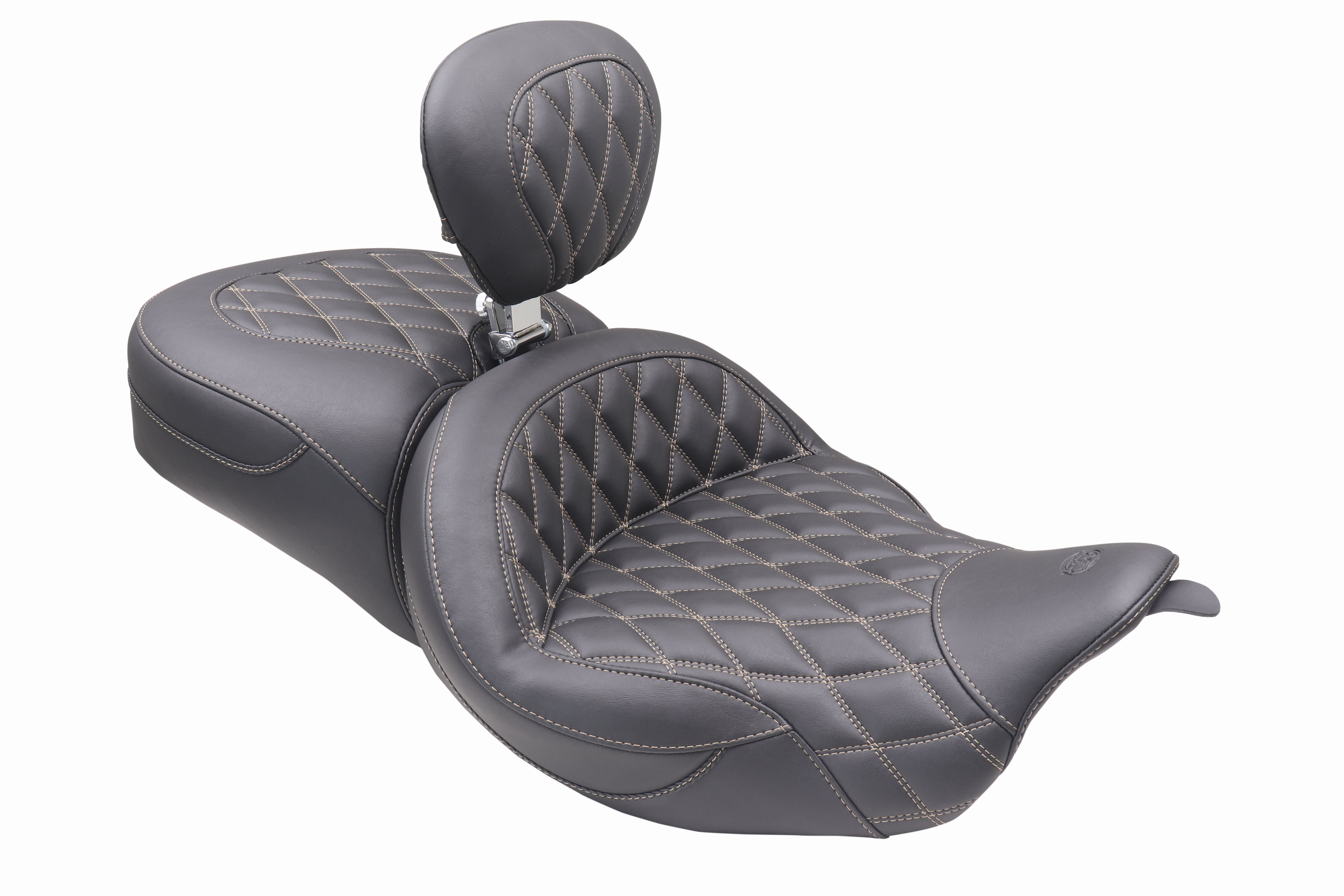 Double Diamond Super Touring Motorcycle Seat for Harley-Davidson FL Touring 2008–2023* 2024 Road King Special, Road Glide, Limited Ultra, Limited Tri Glide Ultra